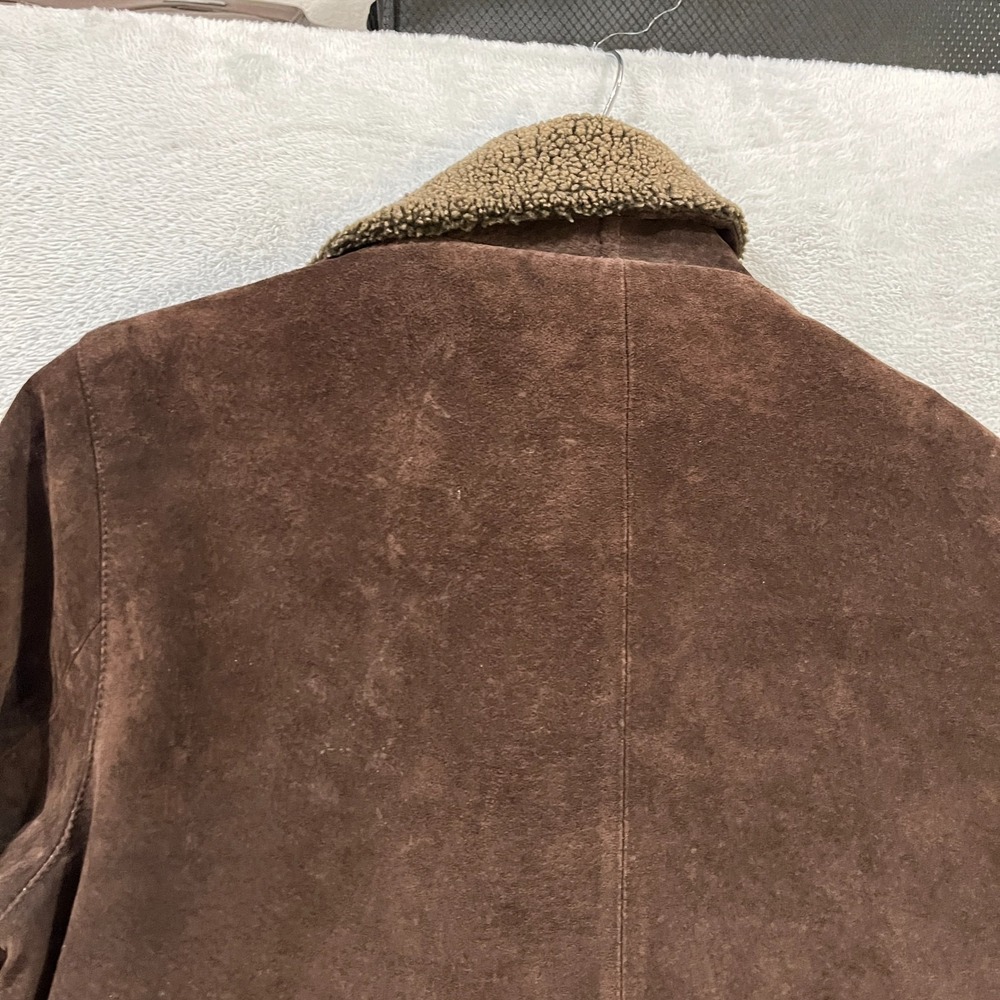 Vintage Bagatelle Coat Womens Medium Brown Suede Faux Fur Quilted 90s Western‎ - Picture 9 of 15
